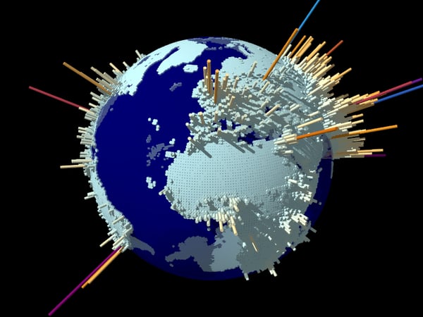 World population density map