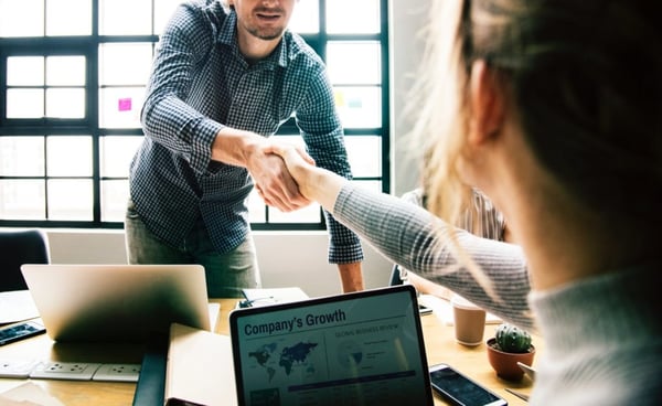 Angel Investor shaking hands