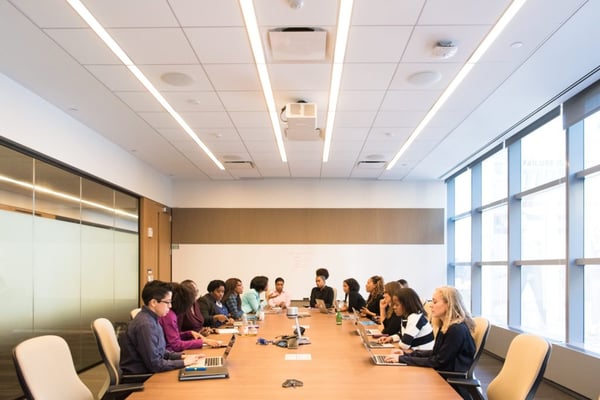 group of people in company table sitting