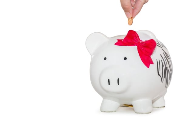 white ceramic piggy bank
