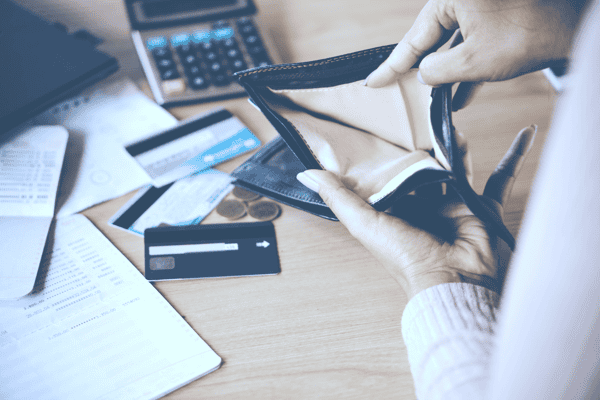 No Money Broke Empty Wallet Stock Photo