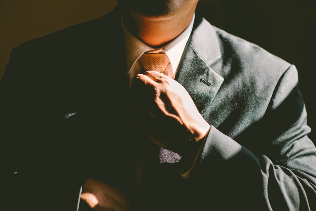 man in suit with tie